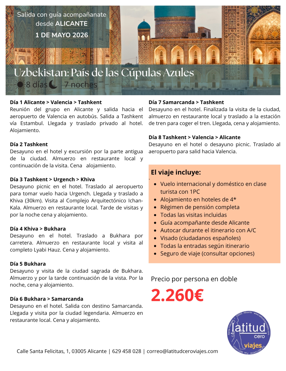 Salida especial grupo Uzbequistán 01 de mayo 2026